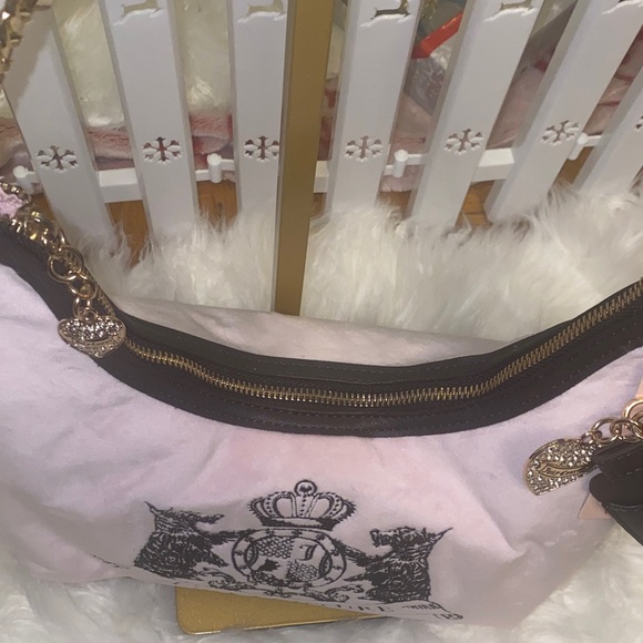 Juicy Couture Pink Classic Scottie Dog Shoulder Hobo Bag - Picture 6 of 10